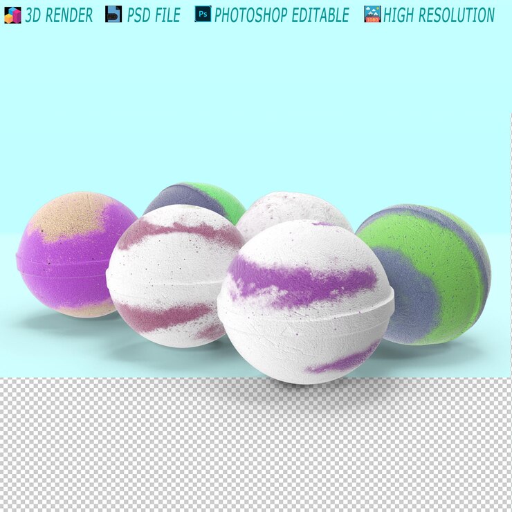 PSD arquivo psd 3d do bath fizzers