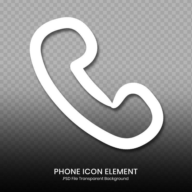 PSD arquivo psd de elemento de modelo de design de ícone de telefone branco
