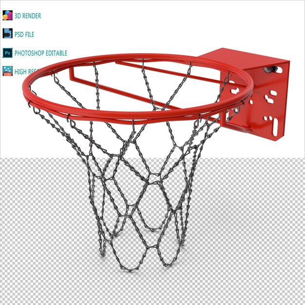 PSD arquivo psd de renderização 3d de basquete