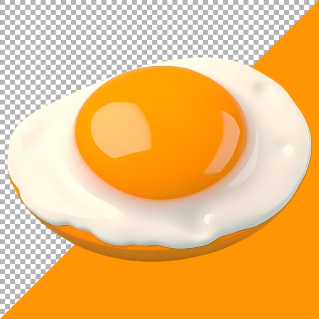 Arquivo psd premium png de ovo frito contra fundo branco