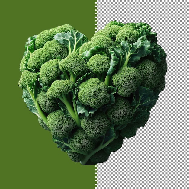 Arrangement De Cœur De Brocoli Créatif Png