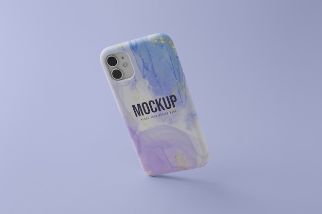 Arranjo de capa de celular mock-up