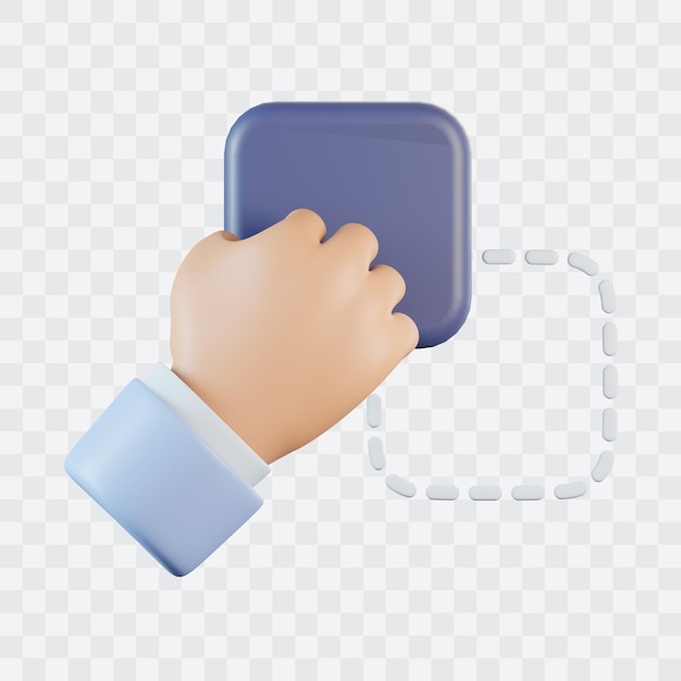 Arrastrar y soltar el icono 3D