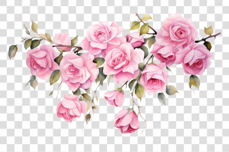 PSD arreglo floral de rosas rosas