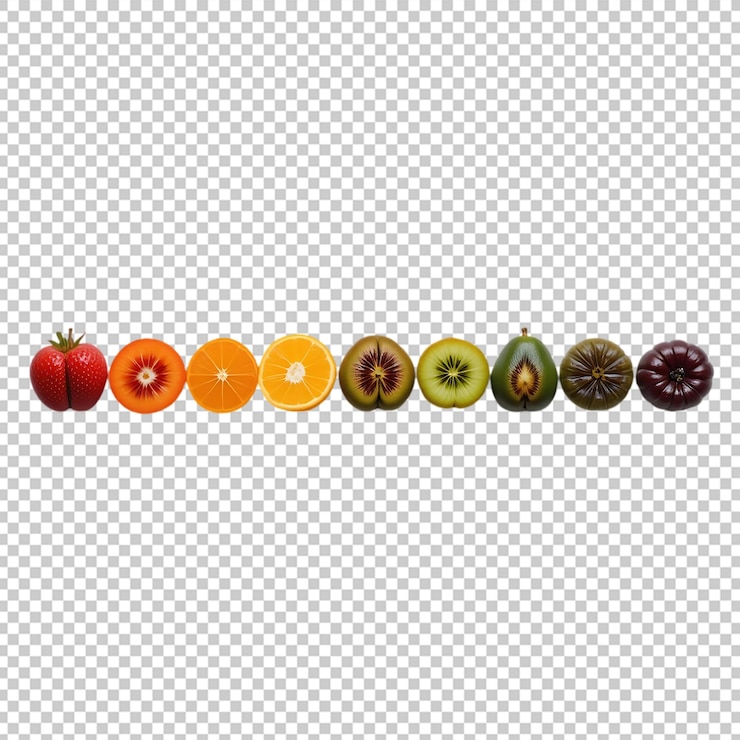 PSD arreglo de frutas del arco iris