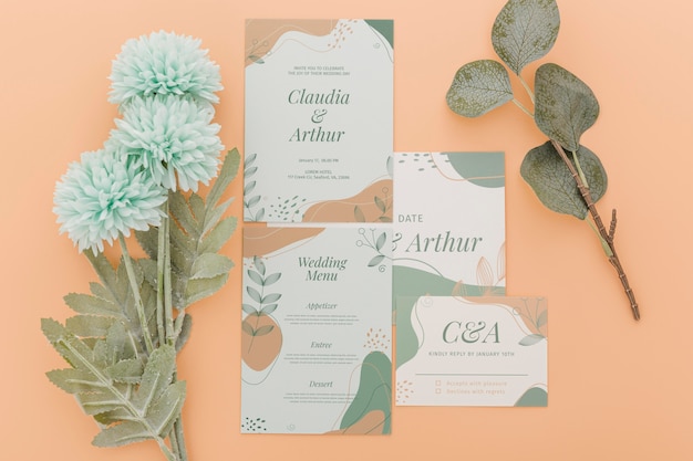 Arreglo de invitación de boda