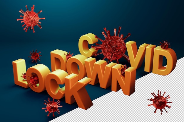 Arrêtez Le Virus Covid-19 Dans Le Concept De Rendu 3d