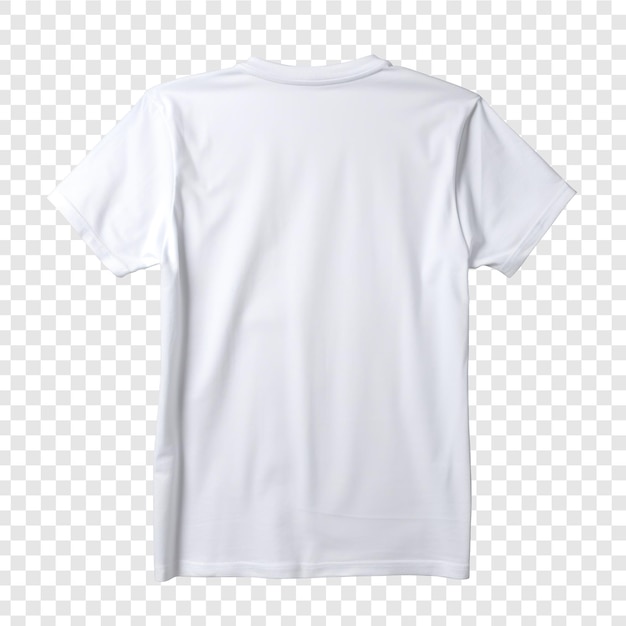 PSD arrière d'une maquette de tee blanc avec aucun design aucun cintre sur fond transparent psd