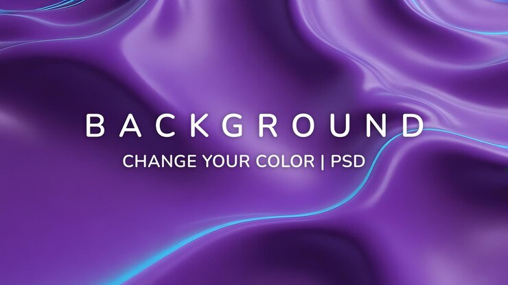PSD arrière-plan 3d à ondes violettes brillantes haut de gamme
