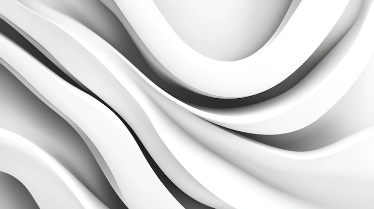 PSD arrière-plan 3d ondulé blanc abstrait
