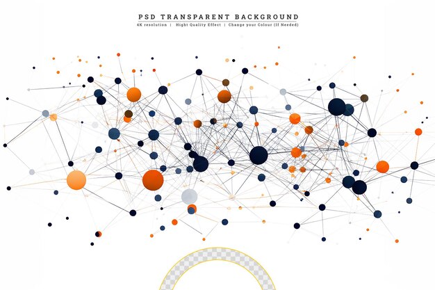 PSD arrière-plan abstrait virtuel avec structure moléculaire des particules, composés génétiques et chimiques