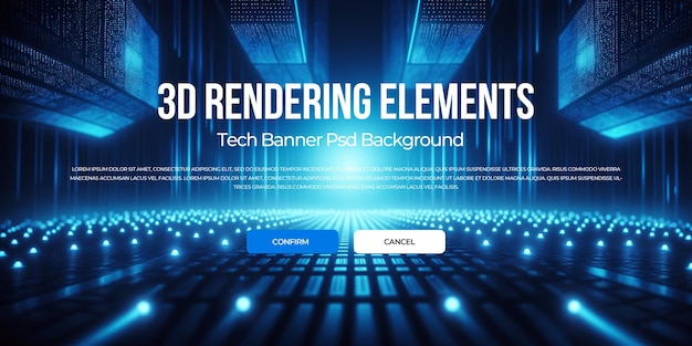 Arrière-plan de la bannière de technologie 3D