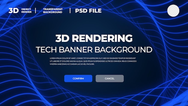 arrière-plan bleu de la bannière technique