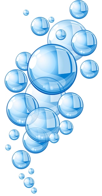 Arrière-plan des bulles bleues
