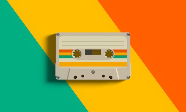 Arrière-plan de cassette rétro coloré