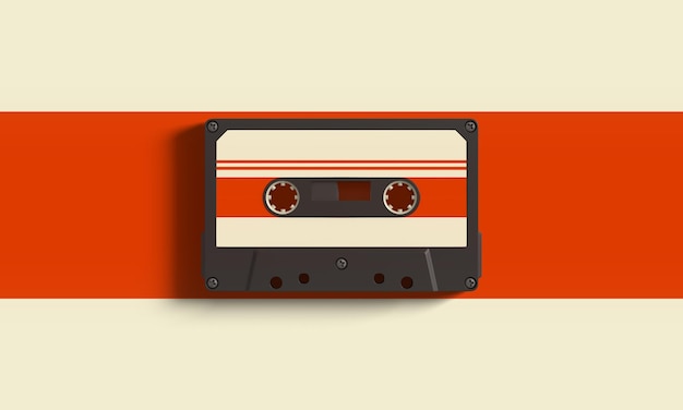 Arrière-plan de cassette rétro coloré