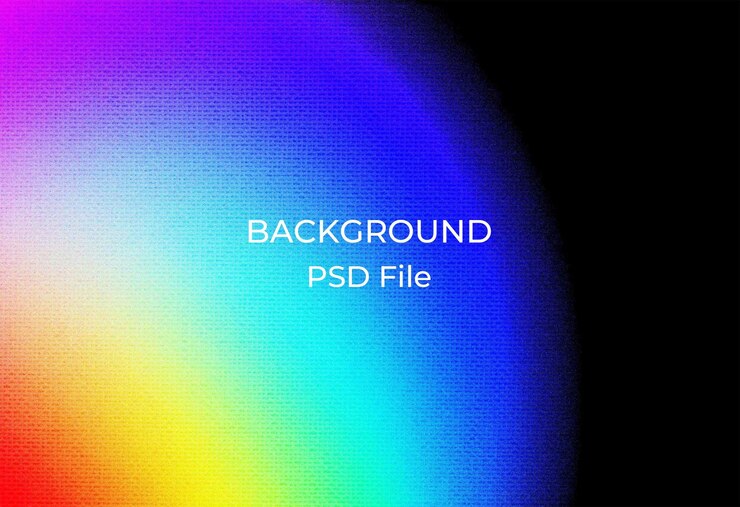 PSD un arrière-plan coloré avec un fond coloré avec les mots rétroéclairés dessus
