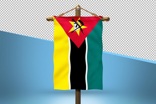 PSD arrière-plan de conception du drapeau du mozambique