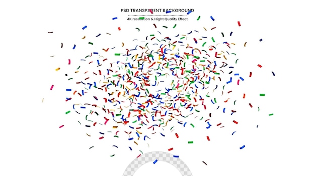 PSD arrière-plan de confettis colorés abstraits