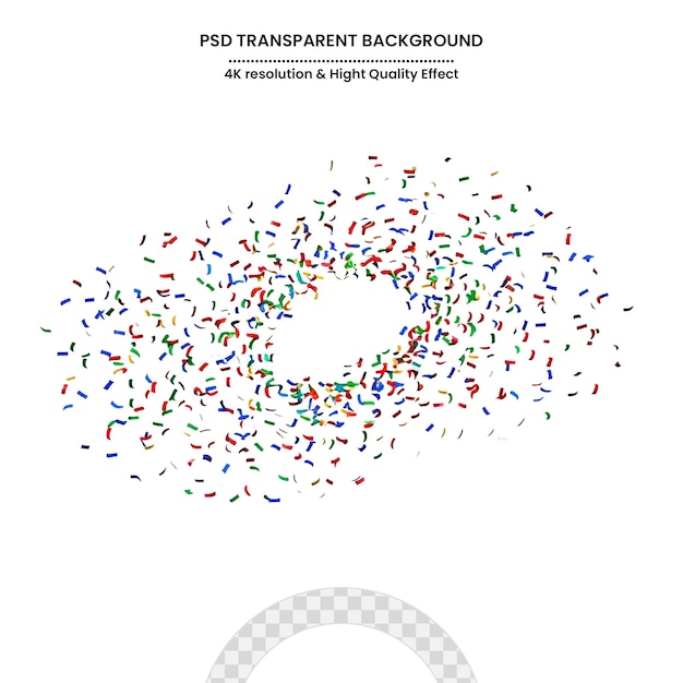 PSD arrière-plan de confettis colorés abstraits