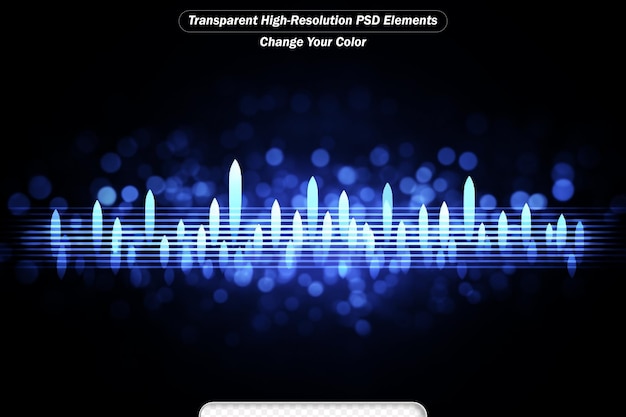 PSD arrière-plan du modèle de vecteur d'effet lumineux d'onde sonore technologique