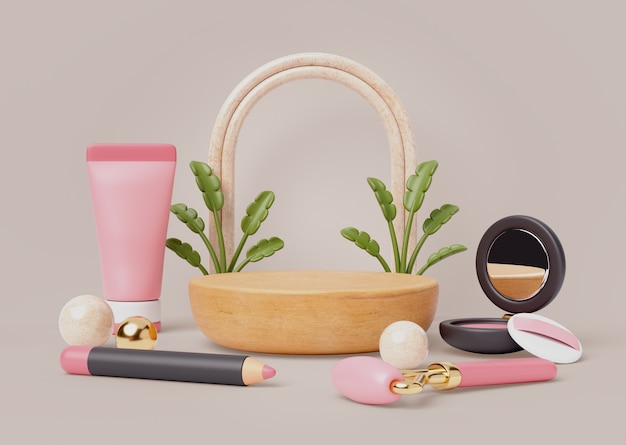 Arrière-plan du podium des ventes de beauté