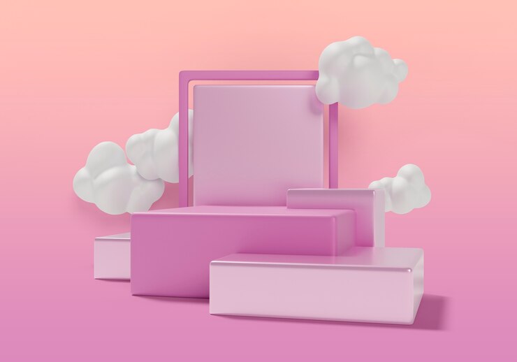 PSD arrière-plan du podium des ventes des nuages