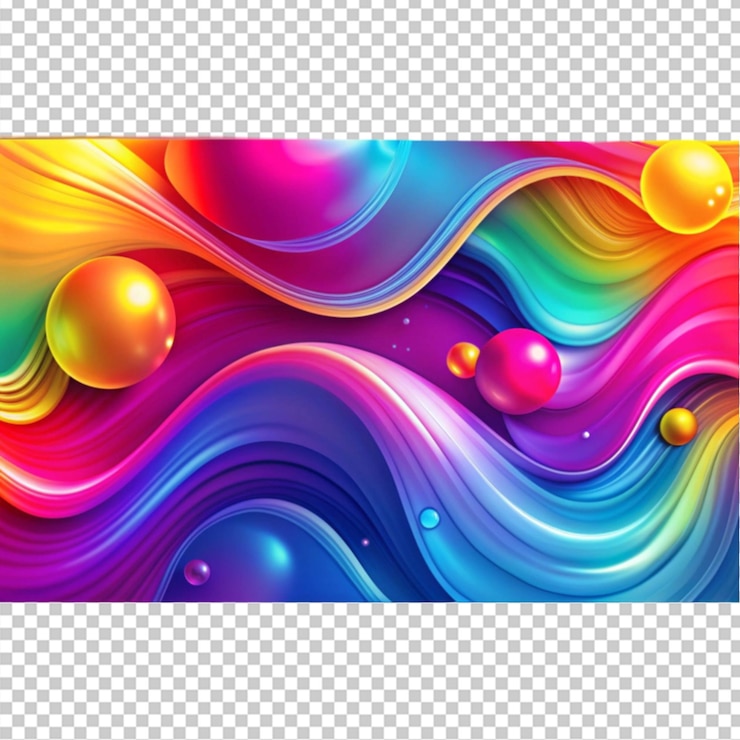 PSD arrière-plan à effet 3d de couleur néon fluide abstrait