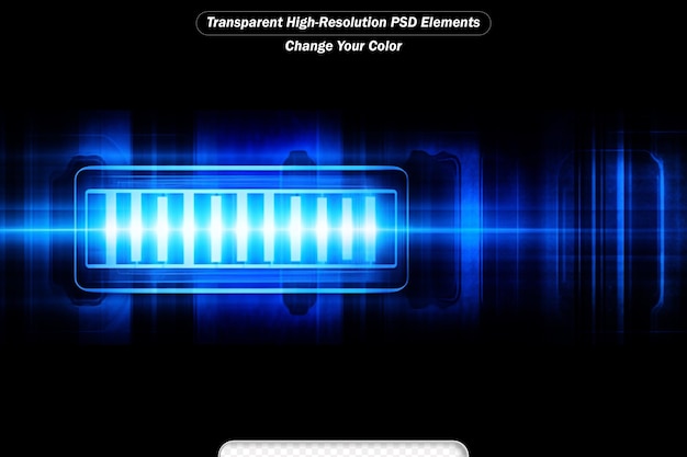 PSD arrière-plan à effet numérique au néon bleu clair