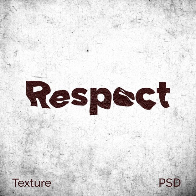 PSD arrière-plan et effet de texte de texture grunge haut de gamme