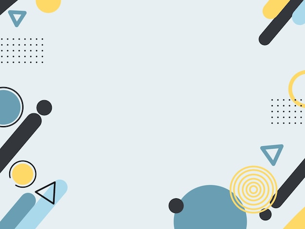 Arrière-plan esthétique abstrait avec des illustrations de formes géométriques