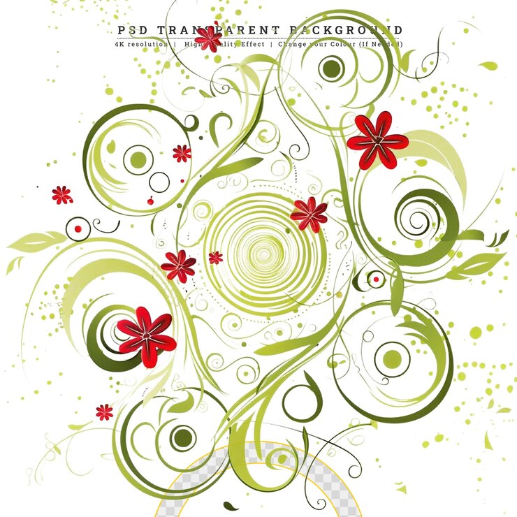 PSD arrière-plan floral abstrait