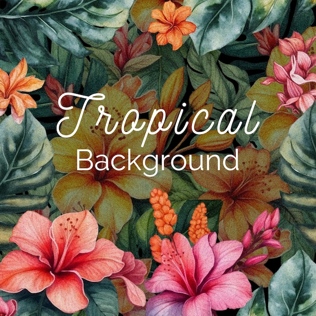 arrière-plan floral tropical