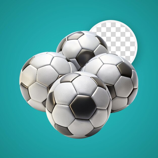 Arrière-plan De Football Avec Des Balles Illustration 3d