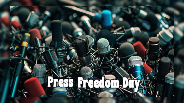 PSD arrière-plan de la journée mondiale de la liberté de la presse