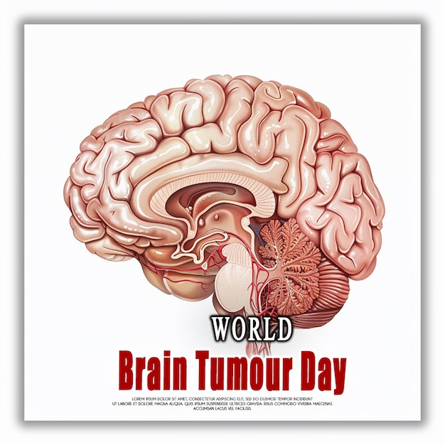 PSD arrière-plan de la journée mondiale des tumeurs cérébrales