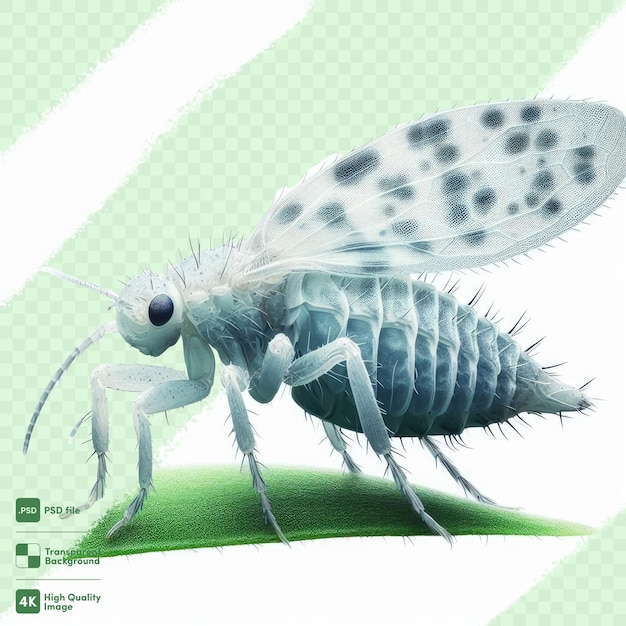 PSD arrière-plan macro transparent de l'insecte psd