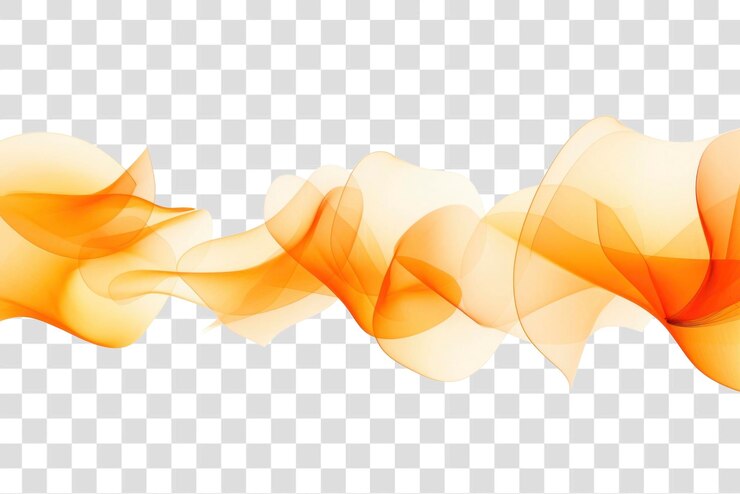 PSD arrière-plan de pétales orange motif fond blanc
