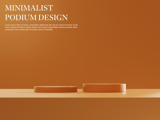 Arrière-plan de podium de produit brun pour la présentation du produit illustration 3D