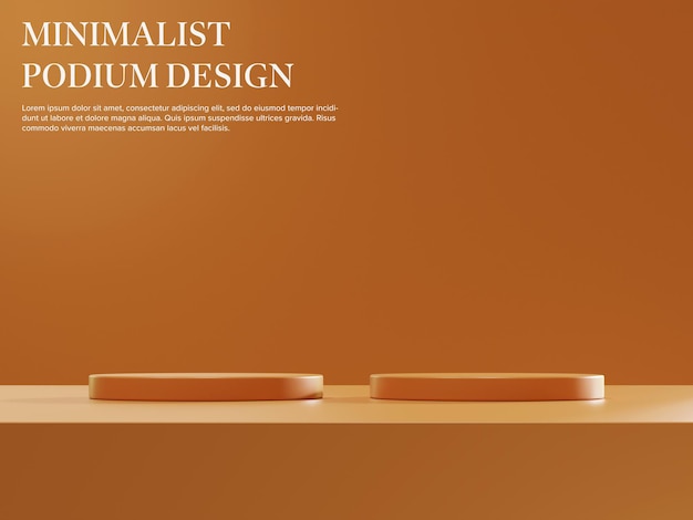 Arrière-plan de podium de produit brun pour la présentation du produit illustration 3D