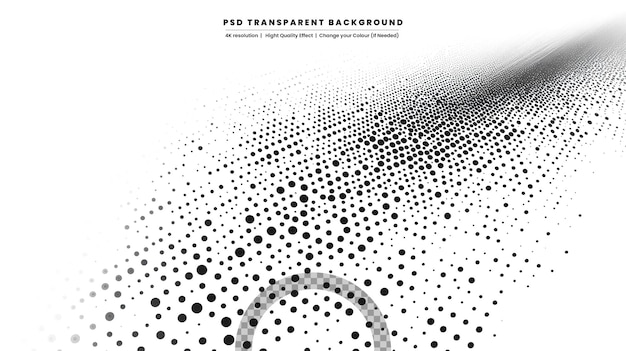Arrière-plan pointillé à demi-ton abstrait Motif de grunge futuriste ondes de points