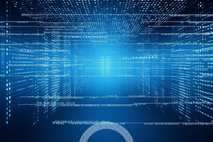 PSD arrière-plan de la technologie numérique futuriste abstraite