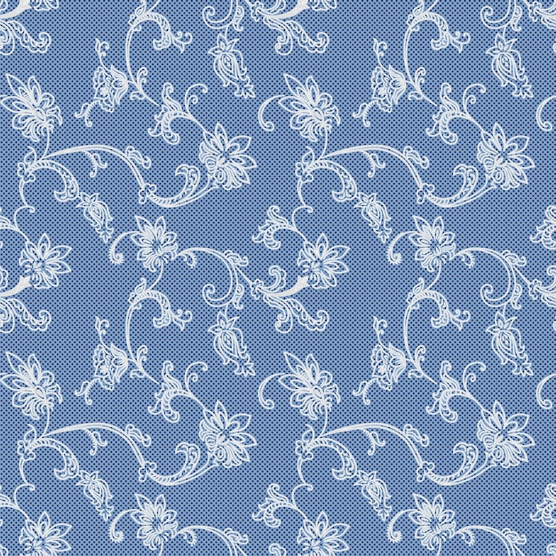 PSD arrière-plan textile floral sans couture à motif vectoriel de paillis