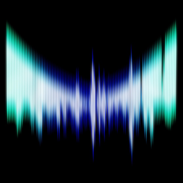 Arrière-plan de texture au néon coloré et arrière-plan d'énergie sonore de musique