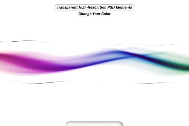 PSD arrière-plan transparent abstrait à ondes colorées