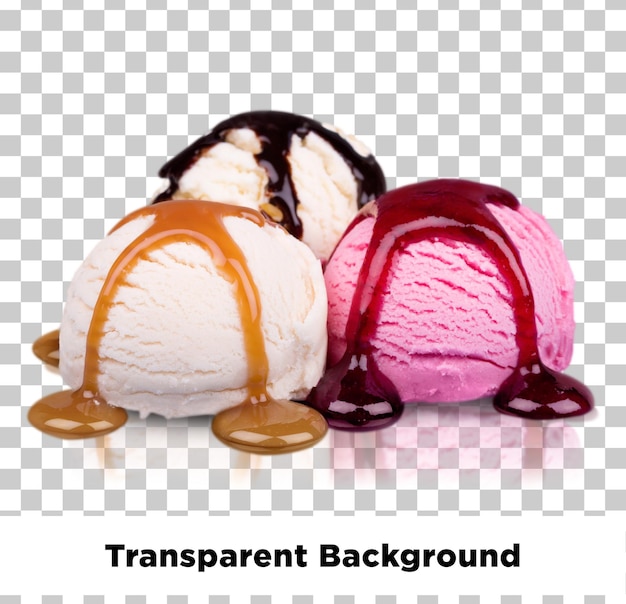 Arrière-plan transparent de la boule de glace
