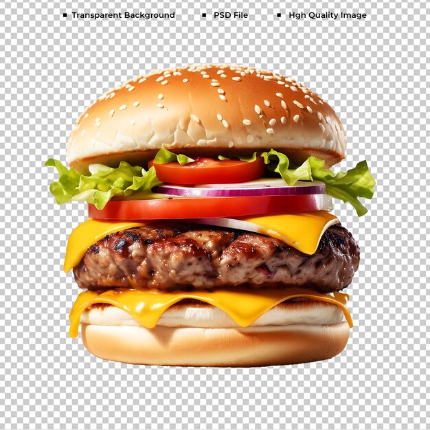 PSD arrière-plan transparent du burger psd