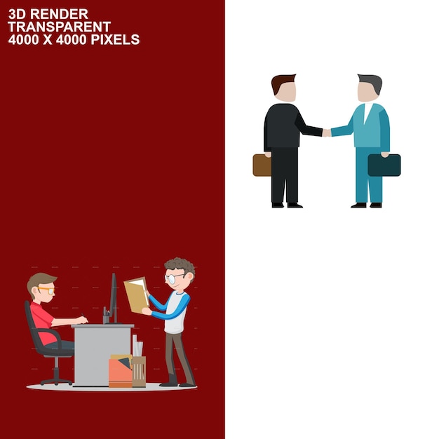 Arrière-plan transparent du travail de bureau