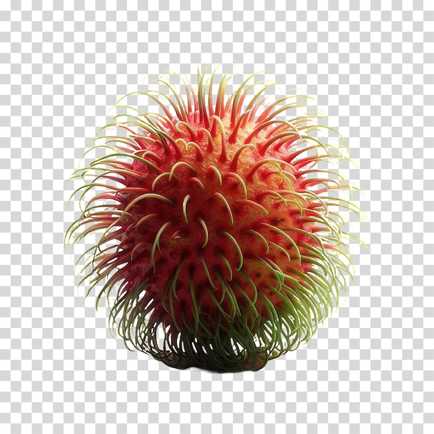 PSD un arrière-plan transparent de fruits de rambutan