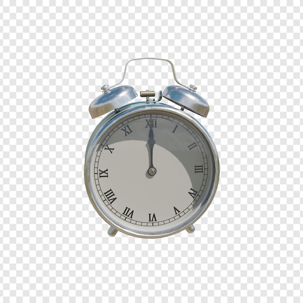 Arrière-plan transparent isolé de l'horloge de réveil
